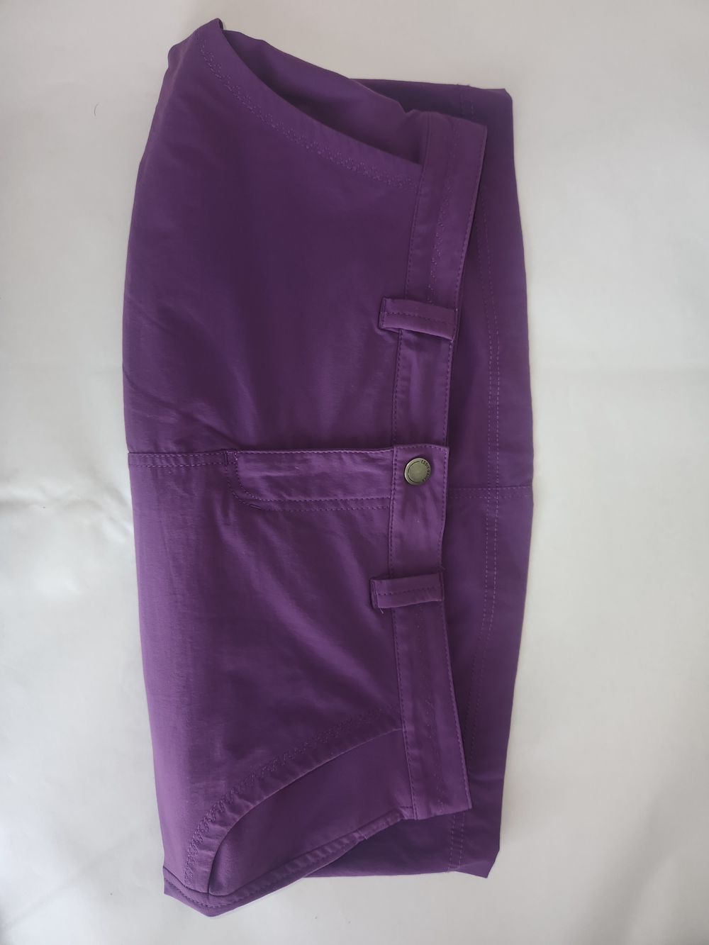 Women's Purple Casual Drawstring Skort (Skirt With A Short Attached Inside).
